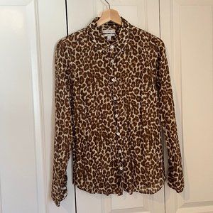 J Crew sz6 Leopard Print Perfect Shirt